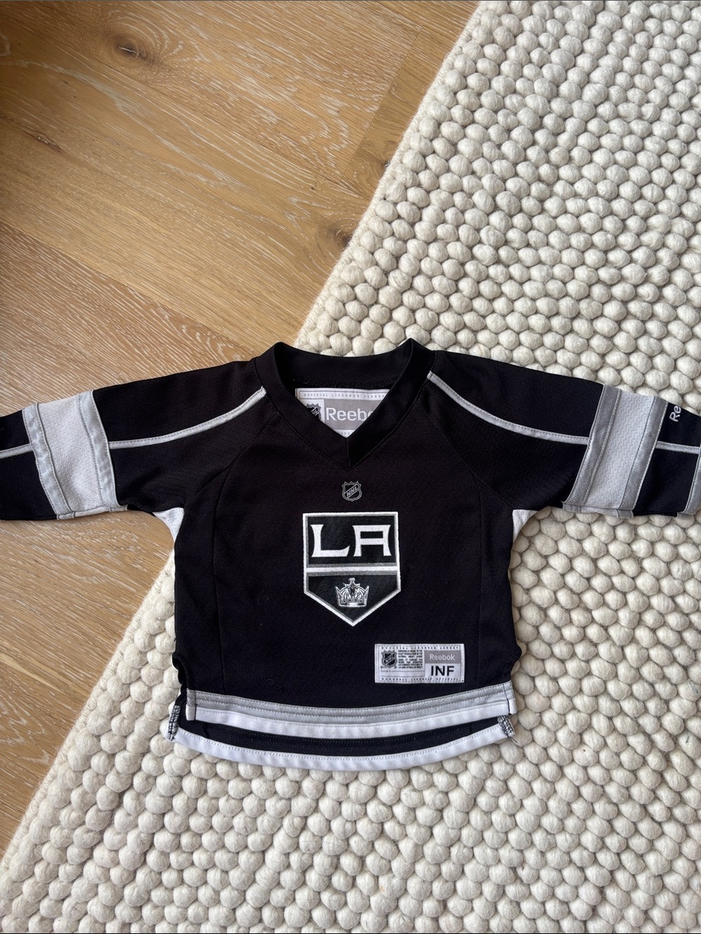 Reebok LA Kings Infant Hockey Jersey - Black & Silver